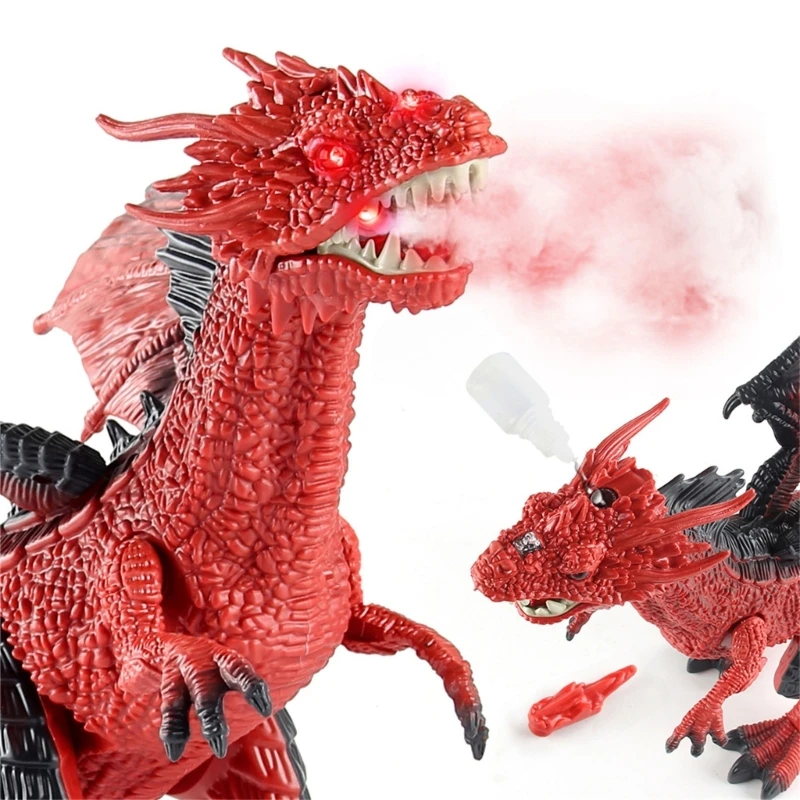 Kids Smoke Dinosaur Toy Early Education Remote Control Toy 4