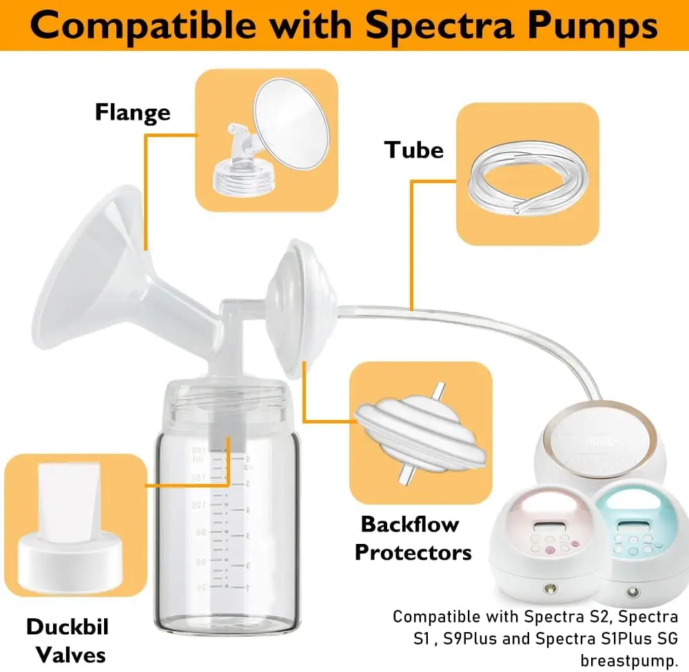 Backflow Protector Tubing Duckbill Valves Replacement Pump Part 2PCS 4PCS Compatible with Spectra S1/S2/9Plus
