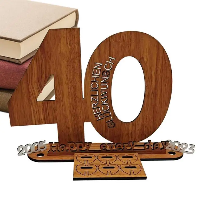 

Wooden Sign Guest Book Wooden Anniversary Sign Guest Book Note Board Celebrate In Style Signature Numbers Can DIY As A Keepsake