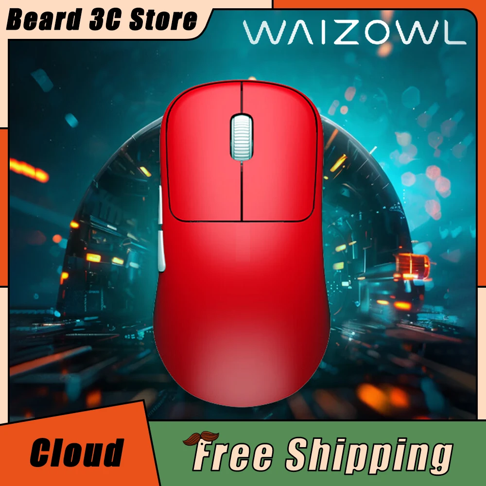 

Waizowl OGM Cloud Mosue Tri Mode Wireless E-Sports Bluetooth Mouse Paw3395 Lightweight Ergonomics Accessory For Computer Pc Gift