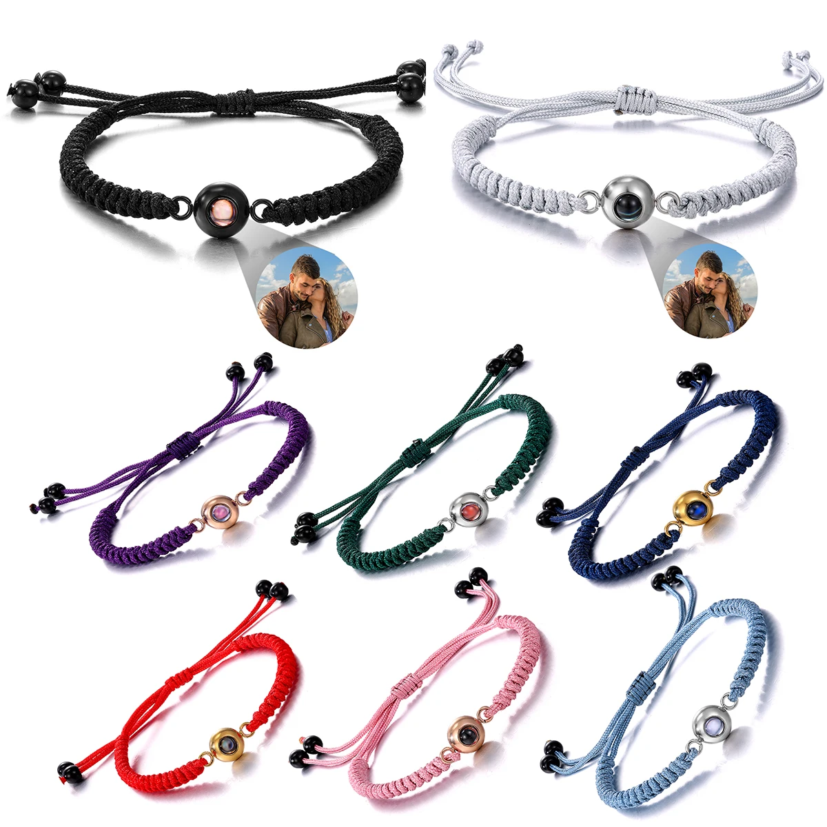 

DHQH Original Men's Projection Bracelet New Customized Photo Projection Weaving Bracelet Circular Projection Photo Bracelet