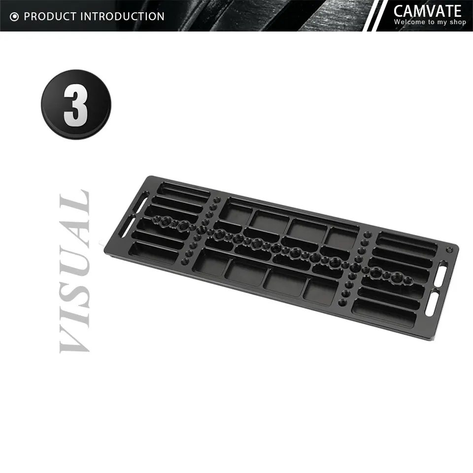 Multifunction Standard ARRI 12" Dovetail Bridge Plate With 1/4" Thread Screw For