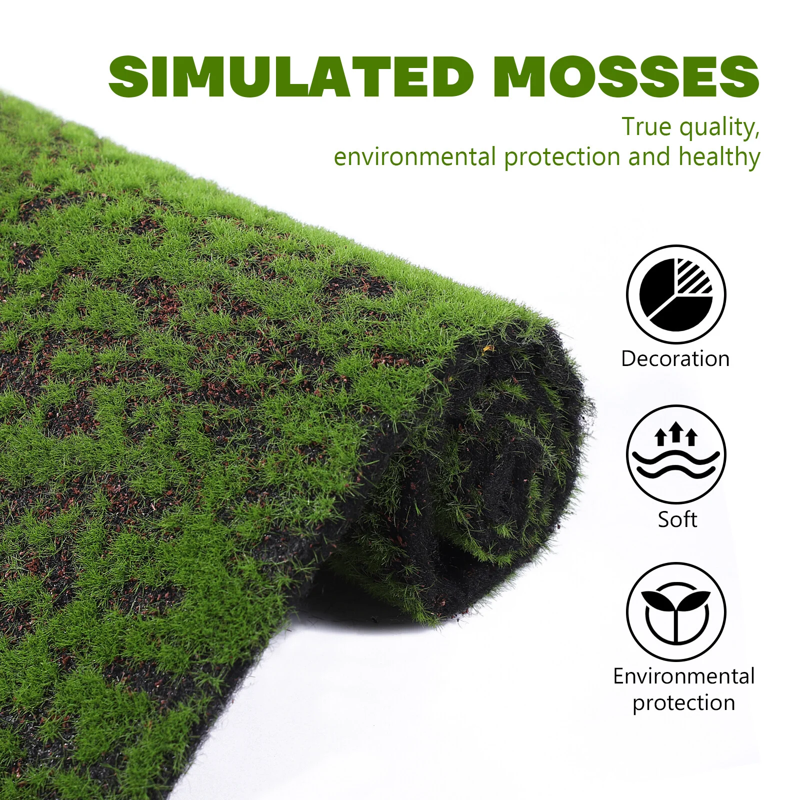 Artificial Moss Mat DIY Synthetic Turf Landscape Artificial Grass Mats Lawn Carpet for Wedding Home Backyard Patio Balcony