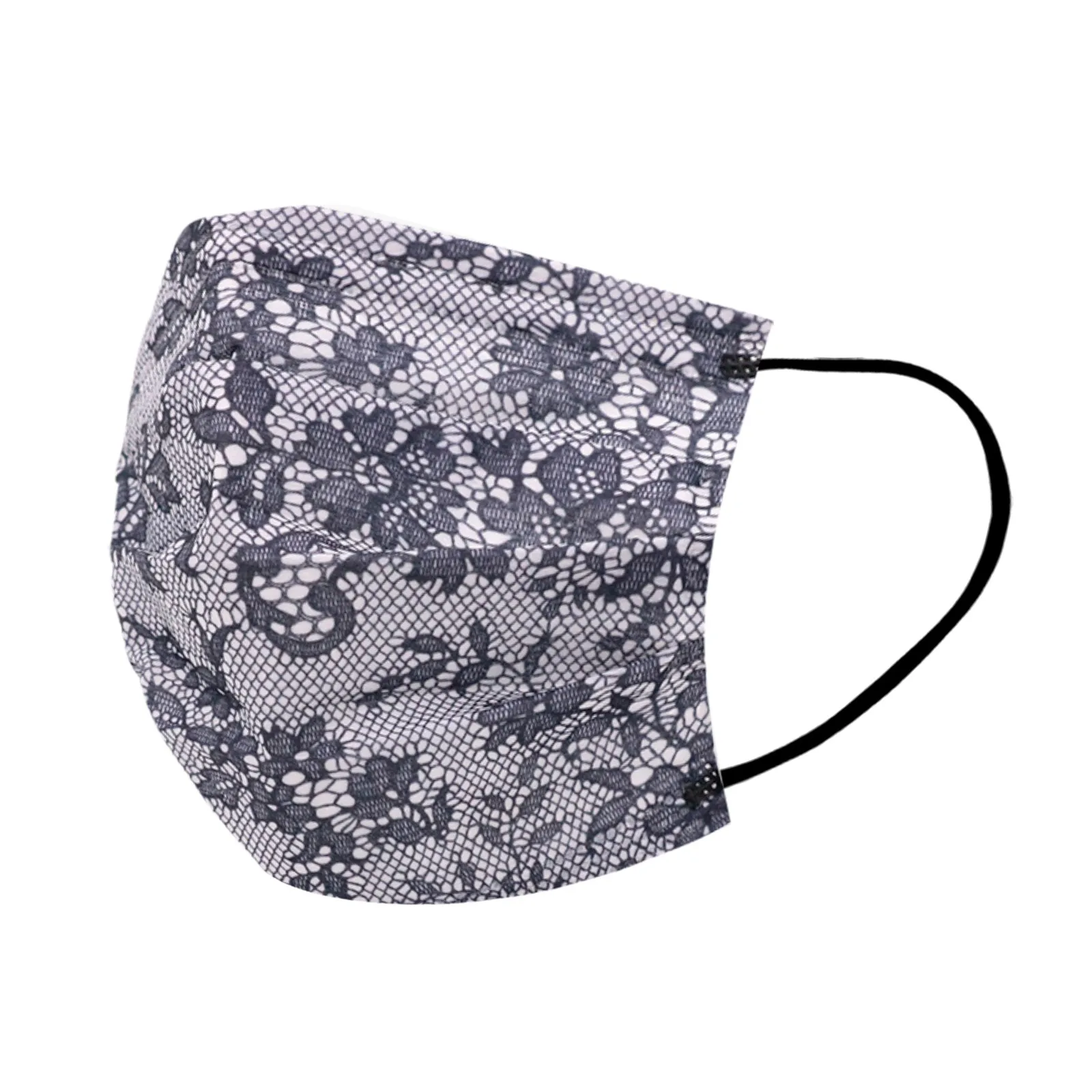 50pc Adult Fashion Lace Disposable Protection 3 Layer Breathable Face Mask Outdoor Dust-Proof Face Protective Mask Disposable