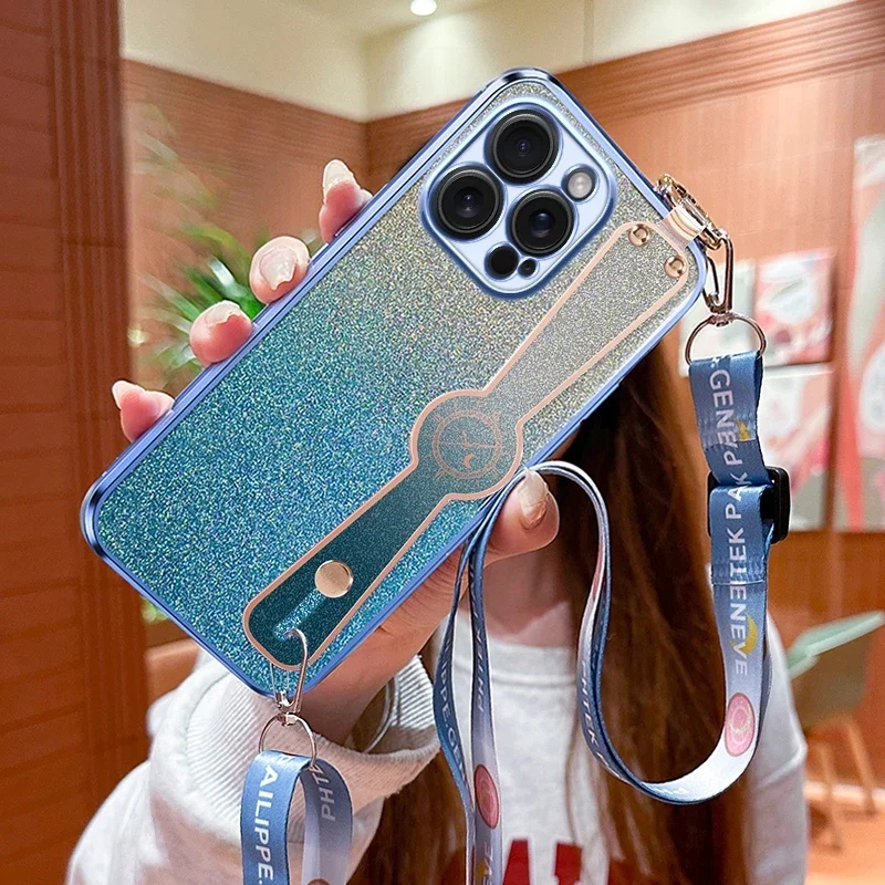 Versatile Wrist Strap Rope Lanyard Phone Case with 5G Compatibility