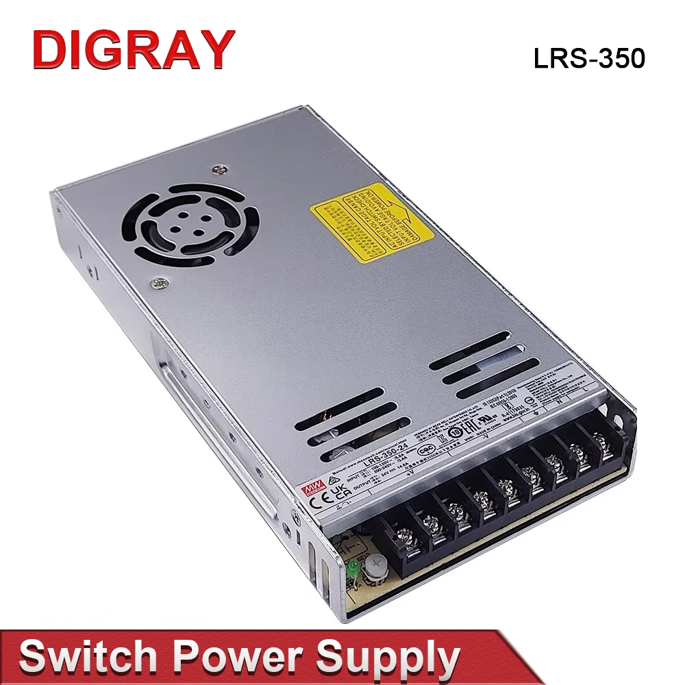 แหล่งจ่ายไฟสวิตชิ่ง DIGRAY Meanwell LRS-350 24V 36V 350W ของแท้ ยี่ห้อ MW ไต้หวัน รุ่น LRS-350-24 1