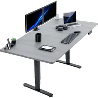 VIVO Electric 71 x 36 inch Sit Stand Desk, Dual Motor Memory Controller Height Adjustment, 2B Series, Dark Gray Top Black Frame 1
