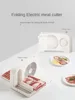 220V Powerful Electric Slicer for Cutting Meat, Ham, Cheese and More Foldable Electric Meat Slicer for Home and Commercial Use 3