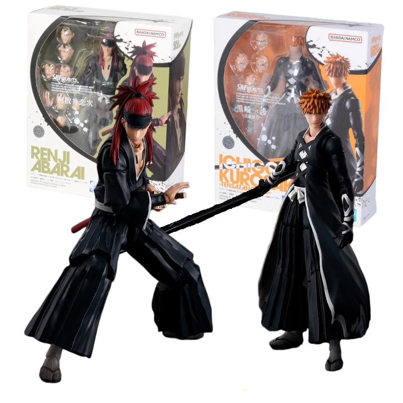 Disponibile Bandai S.H.Figuarts Shf Kurosaki Ichigo Abarai Renji Bleach Anime Action Figure Toy Gift Model Collection Hobby