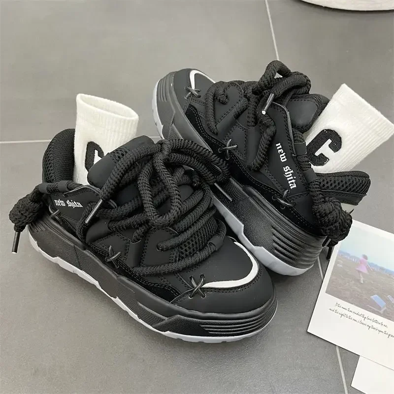 New Design Women Men Girls Walking flatforms Bread Shoes Wide Sole Couples Unisex Chunky Sneakers Hip Hop Punk Sports Trainers - Image 4