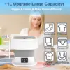 Compact Portable Washing Machine: 11L Small Fold Washer with Spin Dryer, Mini Foldable Clothes Washer, Ideal for Travel 5
