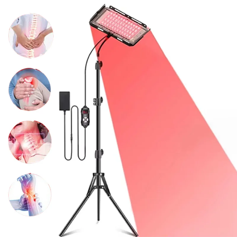 Infrared Therapy Lamp Led Beauty Lamp Red Light Therapy Lamp Infrared Light Therapy Adjustable Stand 660nm & 850nm Device For Body Pain Relief Skin Care