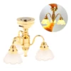 1:12 Scale Dollhouse LED Wall Lamp Life Scene Simulation Model Furniture Ornaments for Office Halls Dining Room Kitchen Decor 4