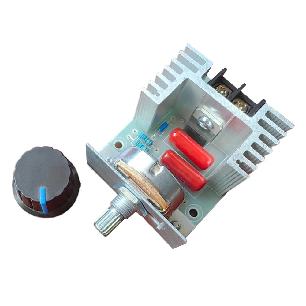 AC 220V 2000W SCR 고출력 전자 전압 조정기 모듈, 조절식 모터 속도 제어기, 속도 제어 노브 포함, 25A