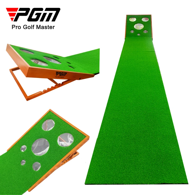 

PGM Golf Putter Trainer Adjustable Slope Golf Cutting Putting Swing Simulator Multiple Holes 3M Golf Training Aids for Beginner