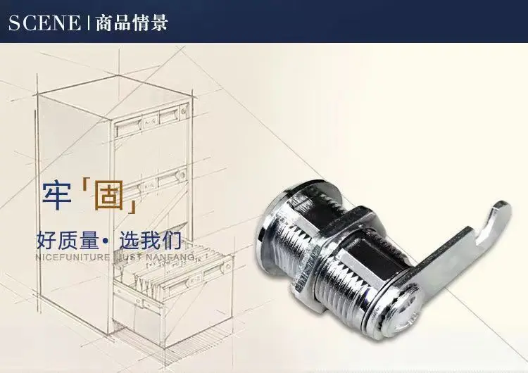 Description Picture 4 of itemSecurity Lock 16/20/25/30mm Cabinet Locks Filing Cabinet Post Mailbox Drawer Cupboard Locker Security Furniture Locks With 2 Key