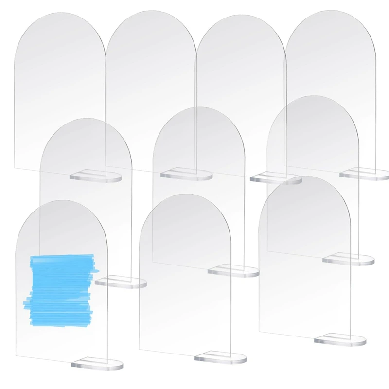 

20 шт. прозрачная акриловая Арка с подставкой, пустые идентификационные метки для гостей, аксессуары для украшения, простота в использовании