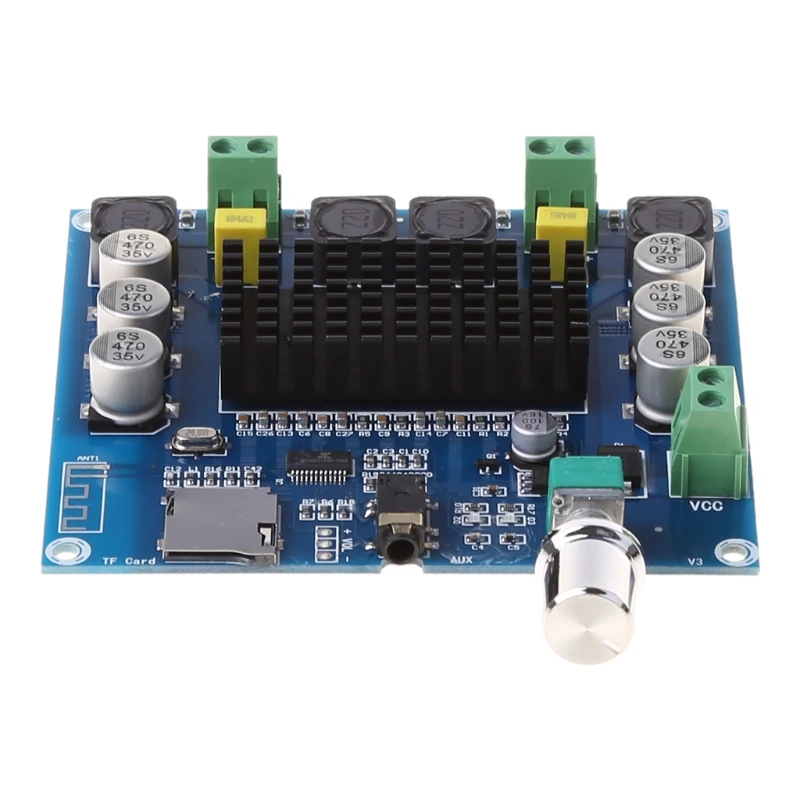 

XH-A105 Bluetooth-compatible 5.0 TDA7498 Digital Amplifier Board 2x100W Stereo AMP Module Support Card AUX