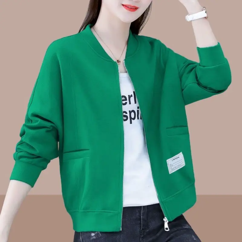 Women's Clothing 2023 Autumn and Winter Fashion New Spliced Zipper Round Neck Long Sleeve Simplicity Solid Color Sweatshirts