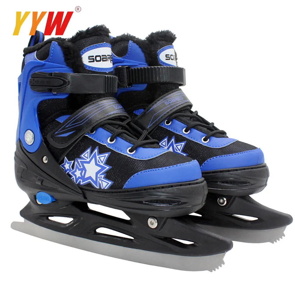 Children's adult adjustable ice skates ice hockey knife shoes men