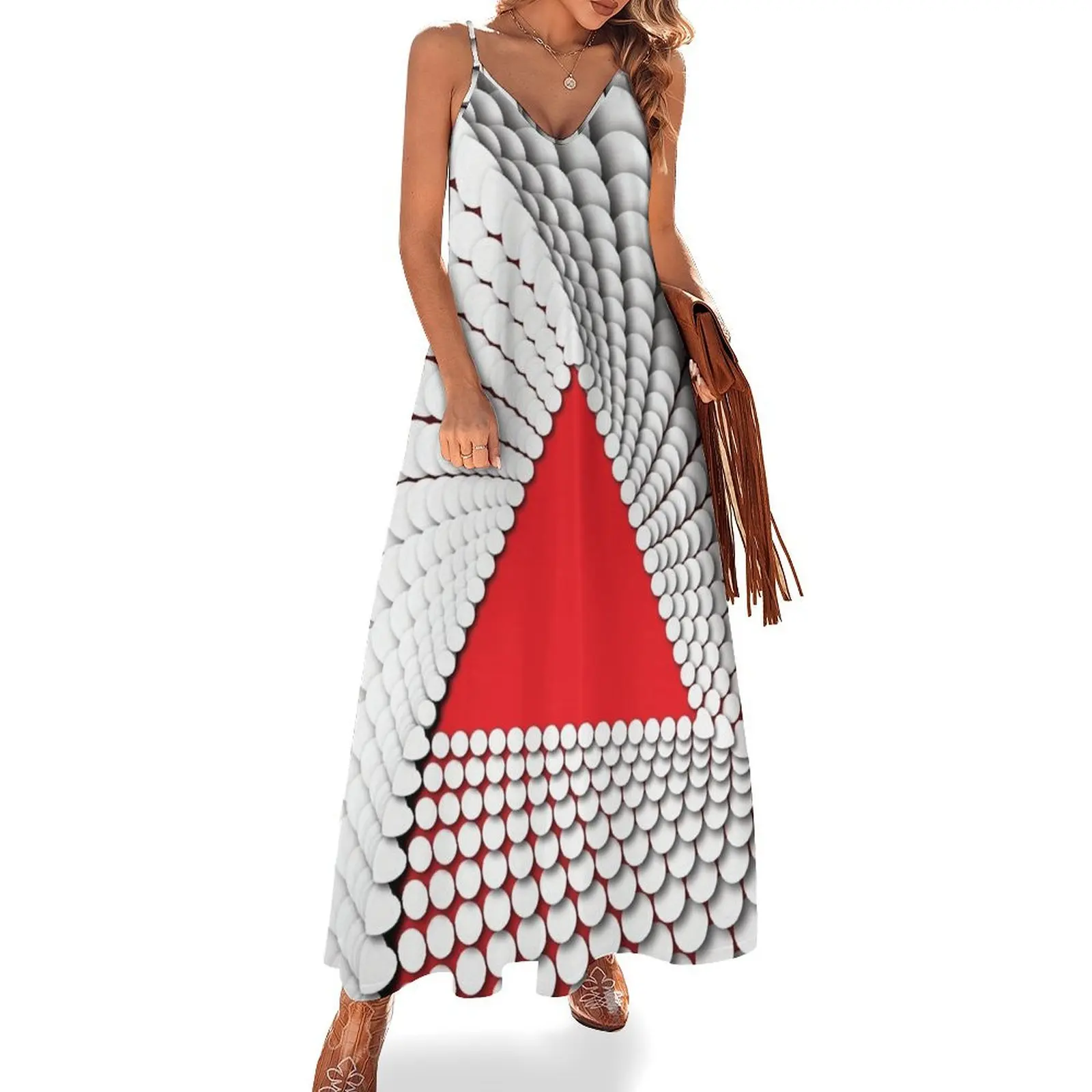 Pearls Sleeveless Dress prom dress 2024 prom dress