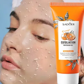 Orange Exfoliating Peeling Gel Facial Scrub Moisturizing Nourish Repair Scrubs Blackhead Removal Face Cleanser Korean Cosmetics