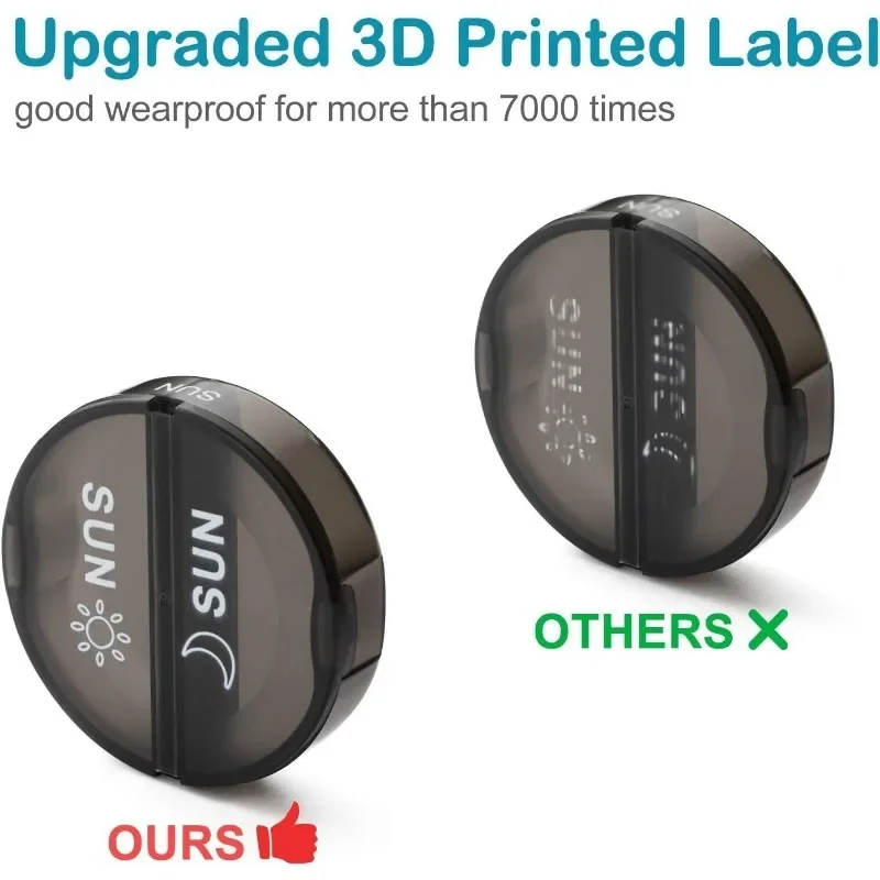 Weekly 7 Days Pill Medicine Box Holder Organizer Weekly 7 Day 14 Slots Pill Storage Box for Medications Supplements Vitamins