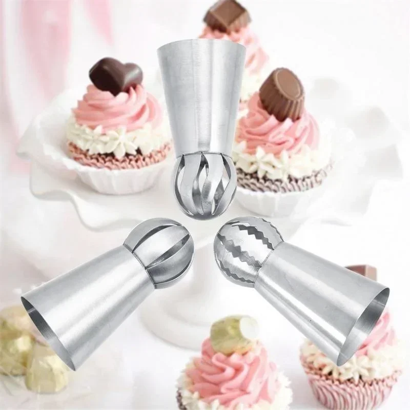 Pastry Nozzles Set Icing Piping Nozzle Tips Cake Decoration Tools Stainless Steel Ball cake decorating tip set cake icing nozzles baking nozzle set cake decorating nozzle set
