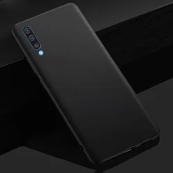 Premium Soft Matte Silicone Case - Durable Protective Cover - Samsung A50 (Black)