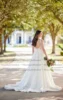 Moonlight Fancy Backless Wedding Dresses for Women Sleeveless Court Train Lace Appliques Vestidos De Novia for Brides Customized 2