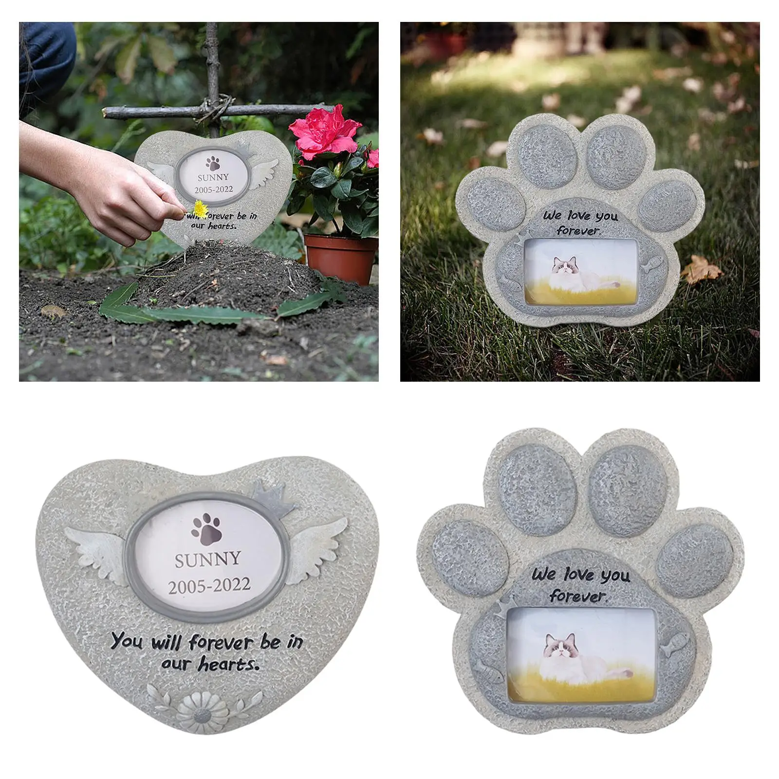 Memorial Stones Memory Plaques Loss of Dog Gift Pet Dog Garden Stones Grave Markers for Yard Patio Porch Outdoor Ornament