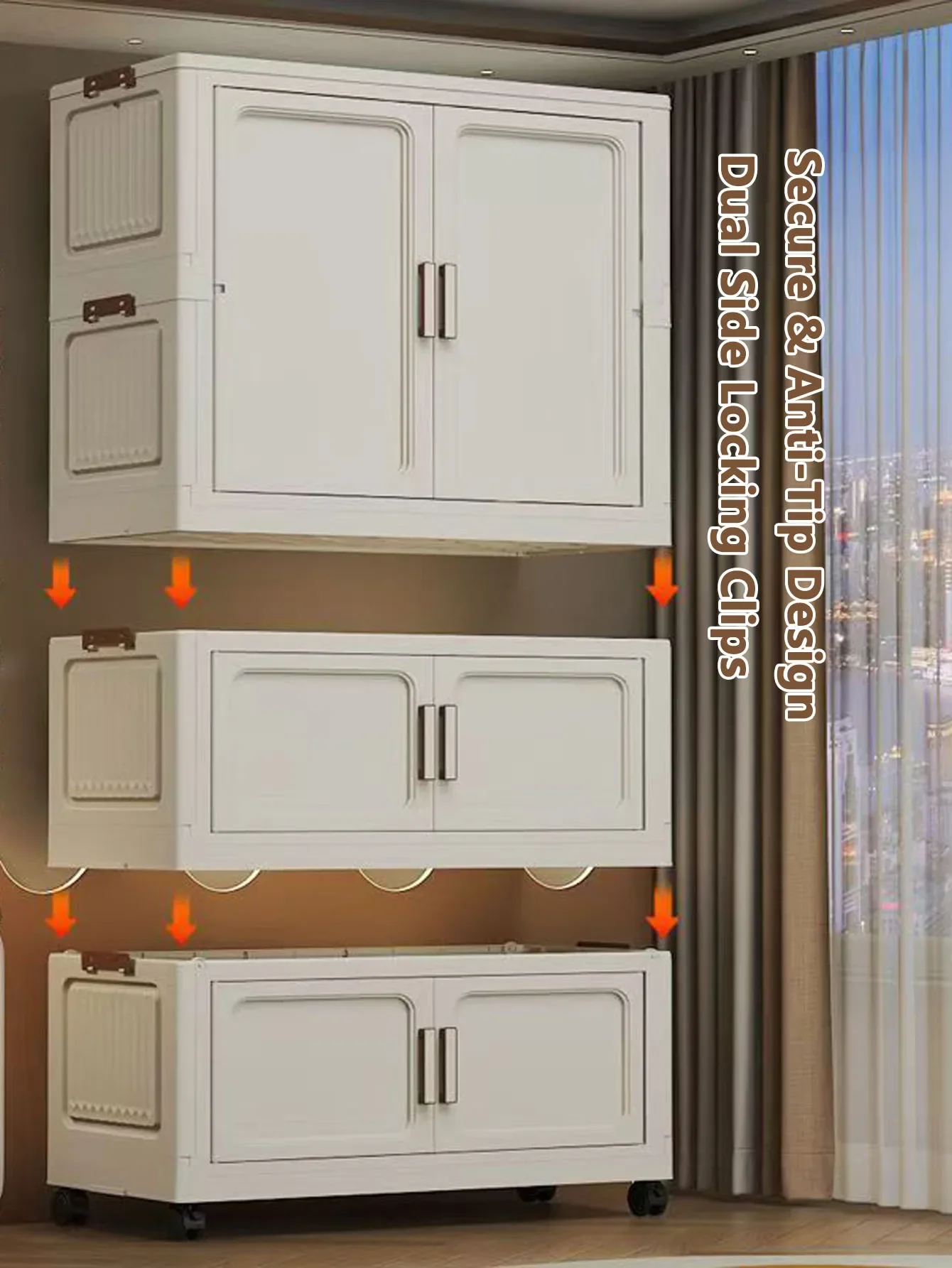 خزانة ملابس خشب 4 رفوف