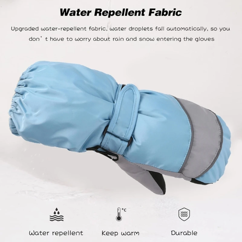 Guanti Da Sci Bambini QKURT - Impermeabili, Antivento E Caldi | Per Slittino, Snowboard E Pattinaggio - Foto 7