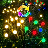 Solar Firefly Light RGB/Warm White Color 6LED Garden Lights Outdoor Sway by Wind Waterproof for Garden Pathway Decoration 1