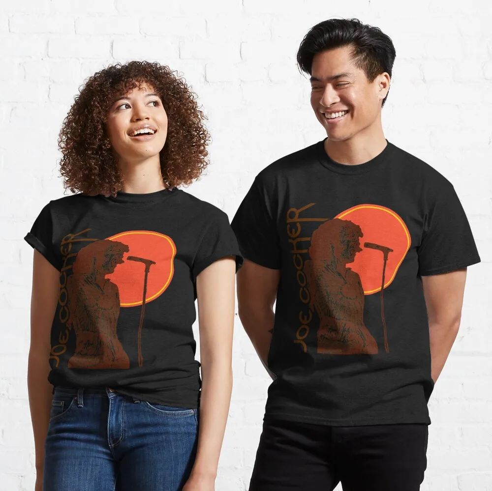 

Joe Cocker // Feelin' Alright Retro 70s FanArt Design Classic T-Shirt Anime Graphic For Men Clothing Women Short Sleeve Tees