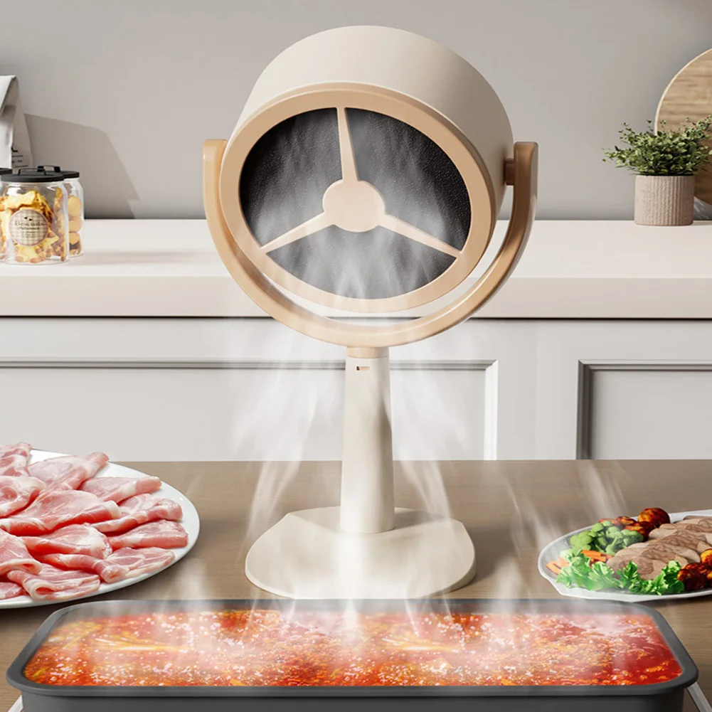 Portable Exhaust Fan Rechargeable/USB Plug Small Kitchen Hood Extractor Mini Suction Cooker Hood for Indoor BBQ Hot Pot