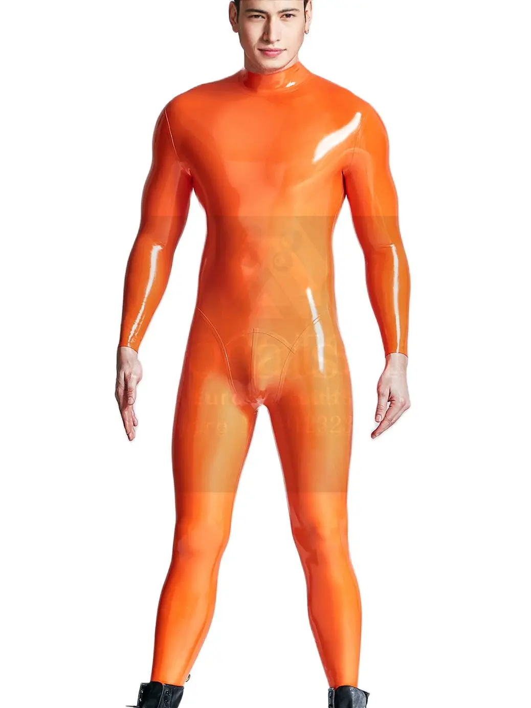 Men Latex suit rubber fetish Sultry and Sleek Men's Fetish Rubber Pants Latex Briefs with 3D Crotch and Transparent Design