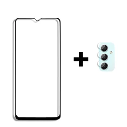 Full Glue Tempered Glass Screen Protector - Premium Protective Film - Samsung A73 5G (1FrontGlass and 1Len)