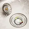 Kitchen Waste Stainless Steel Sink Strainer Plug Drain Filter Stopper Basket Drainer 6
