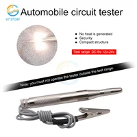 DC 6V-24V 12V Car Light Circuit Tester Probe Light System Test Probe Lamp Auto Light Lamp Voltage Test Pen Detector Copper 2