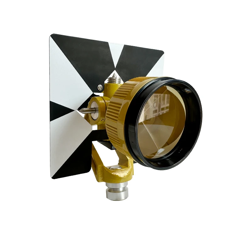 

ALL METAL SINGLE PRISM FOR TOTAL STATIONS SURVEYING CONSTANT 0mm 5/8x11 THREAD PRISM HOLDER TARGET SOFT BAG