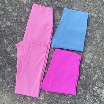 Leggings sportivi da yoga da 25 pollici con tasche Collant da palestra a vita alta da donna Pantaloni da yoga morbidi per fitness taglie forti Pantaloni da allenamento per corsa