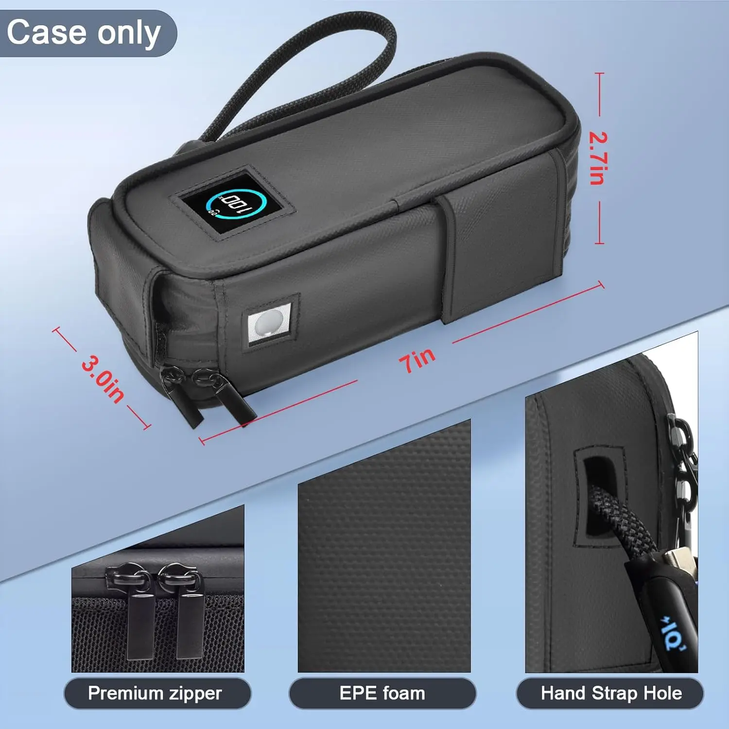 (케이스만) 앵커 노트북 파워뱅크 25,000mAh 호환 케이스, 휴대용 충전기용 트리플 100W 여행용 케이스