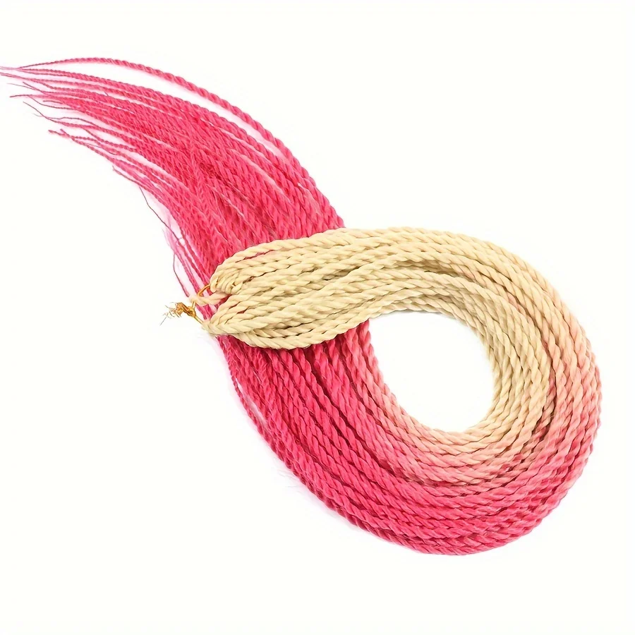 Senegalese Twist Crochet Hair Braids - 24 Synthetic Dreadlocks, 30 Roots/Pack