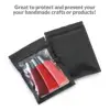 50pcs Clear Window Matte Black Plastic Zip Lock Package Bags Snack Candy Food Storage Smell Proof Aluminum Foil Flat Pouches Bag 1