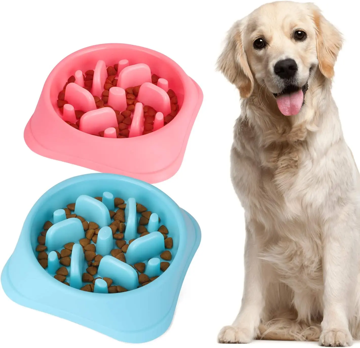 Dog Feeder Slow Eating Pet Bowl Eco-friendly Durable Non-Toxic