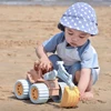1 piece set of children's beach toys excavator engineering car wheat straw can dig sand digging toy car racing toys 5