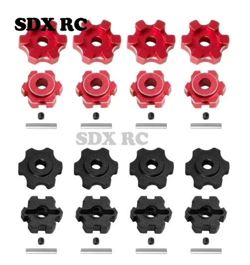 Portamandrino In Alluminio Rosso (Mozzo A C) Per NHX 1/10 MAXX - Ricambio NHX6253