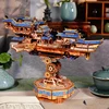 DIY 3D Wooden Puzzle Wind Voyager Miniature Model Kits Mechanical Gear Rotation Puzzles for Friends Birthday Gifts Home Decor 3