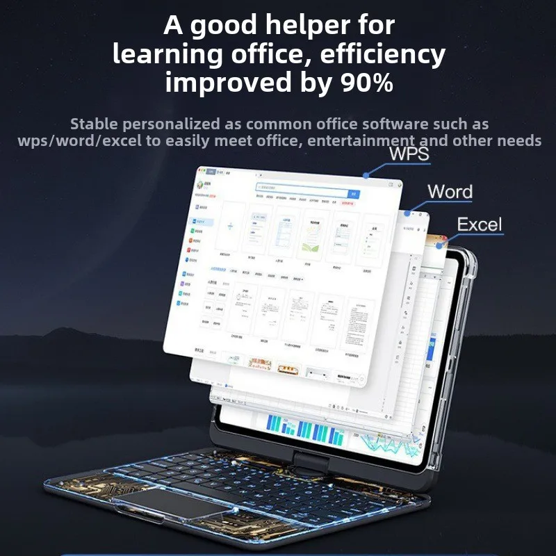 iPad keyboard is suitable for Apple air56 integrated Pro11-13-inch keyboard protective case, wireless Bluetooth